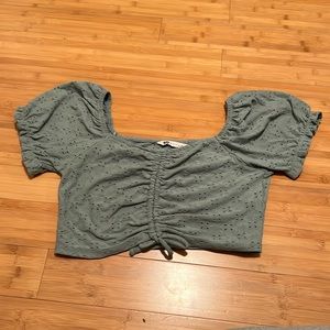 Green crop top